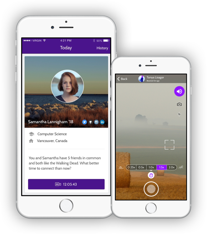 Screenshots from Taylr app